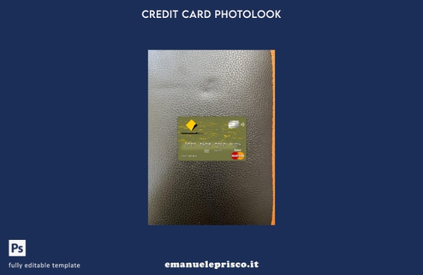 modello frontale photolook della carta principale della banca del Commonwealth i